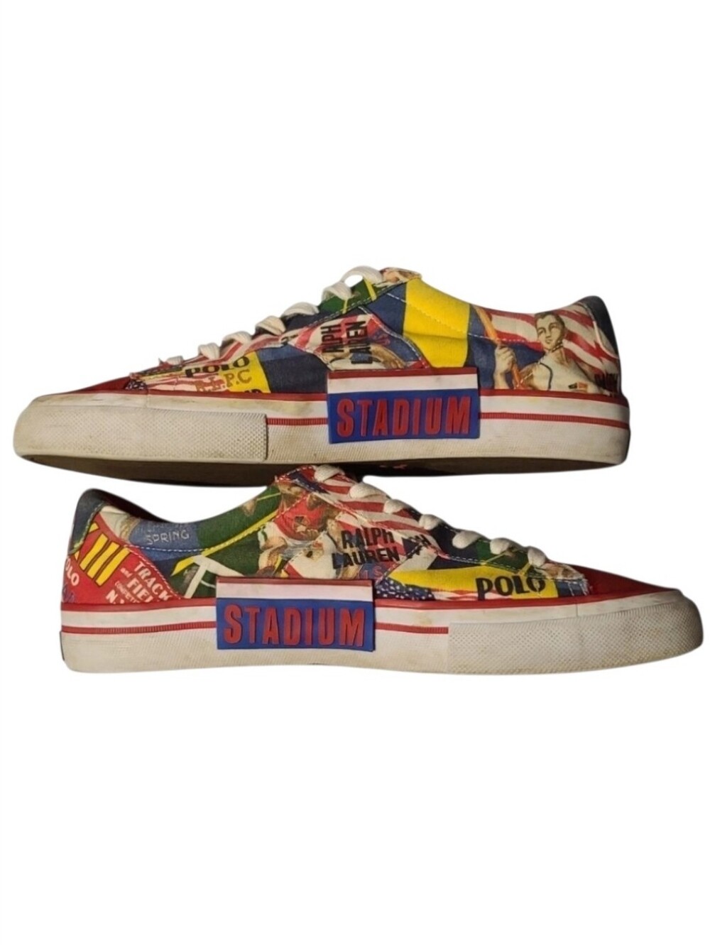 🐴 RARE Polo Ralph Lauren Sayer "Chariots of Fire" Stadium Sneakers - Men's 11D